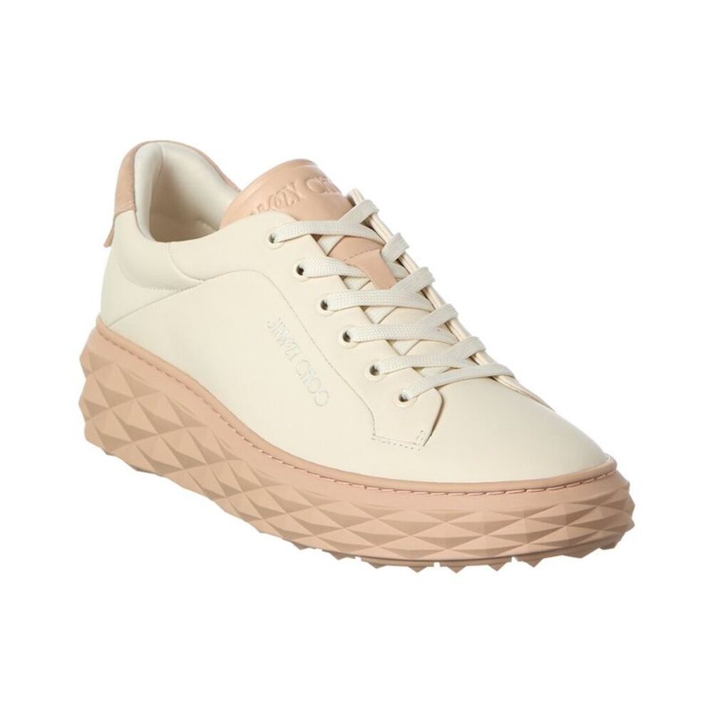 Jimmy Choo Jcxmalbon Diamond/F Leather Sneaker, White